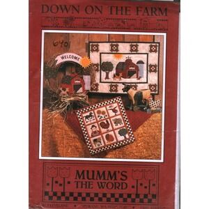 Debbie Mumm Down On The Farm Quilt Pattern 1993 Wall Hanging Sampler Wreath 6401